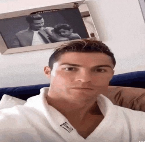 Create meme: Cristiano Ronaldo , Ronaldo , Ronaldo drinks coffee