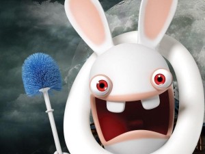 Создать мем: rabbids scream, бешеные кролики игра, бешеный кролик