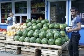 Create meme: The watermelon merchant, watermelon on the market, watermelon market