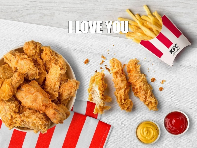 Create meme: Sanders basket KFS, fried chicken shin, basket from the kfs