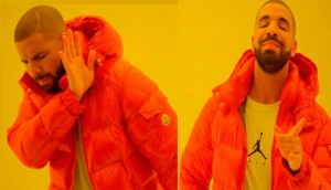 Create meme: drake, rapper Drake, Drake in the orange jacket