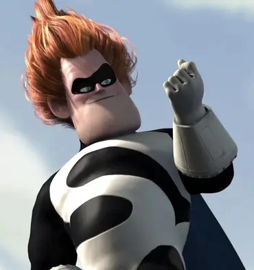 Create meme: The villain of the Incredibles, The Superfamily villain is red, Buddy Pine syndrome superfamily