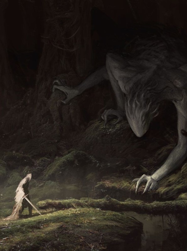 Create meme: leshii slavic mythology, fantasy , Mystical creatures in the forest