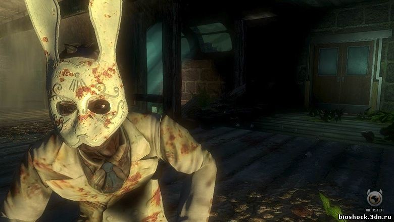 Создать мем: игра биошок, bioshock rabbit, bioshock мутанты