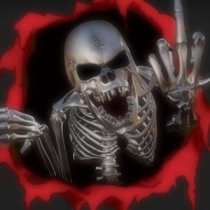 Create meme: darkness, skull, skeleton skull