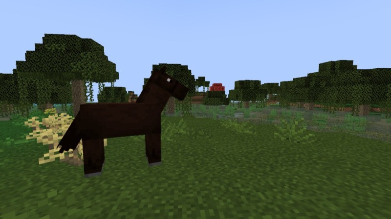 Create meme: donkey minecraft, minecraft , bay horse minecraft