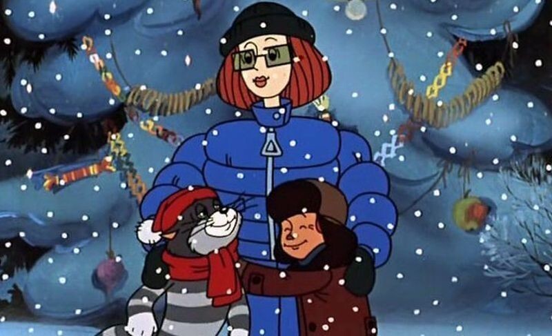 Создать мем: советские новогодние мультики, советские мультики про новый год, зима в простоквашино мультфильм 1984