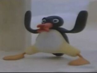 Create meme: pingu cartoon, penguin cartoon, plasticine penguin cartoon