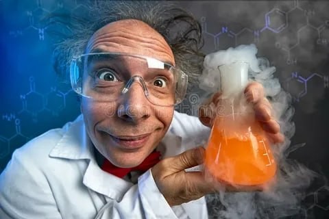 Create meme: scientists chemists , crazy chemist, scientist 