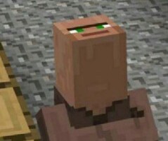 Create meme: a resident in minecraft, minecraft villager, a resident of minecraft memes