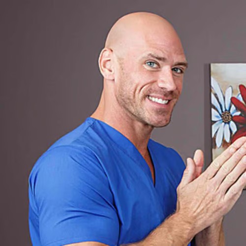 Create meme: Johnny Sins of the Brothers, The bald man from Brazzers is a doctor, John sins doctor