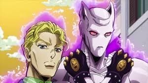 Create meme: the incredible adventures of jojo killer Queen, jojo Kira Yoshikage, Yoshikage Kira and killer Queen