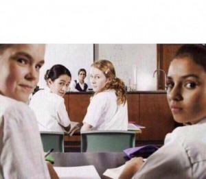 Create meme: people, elementary school, in the class