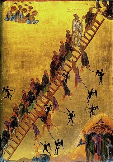 Create meme: The ladder of John the Ladder, The icon of the ladder of John the Ladder, The ladder of Paradise of John the Ladder icon