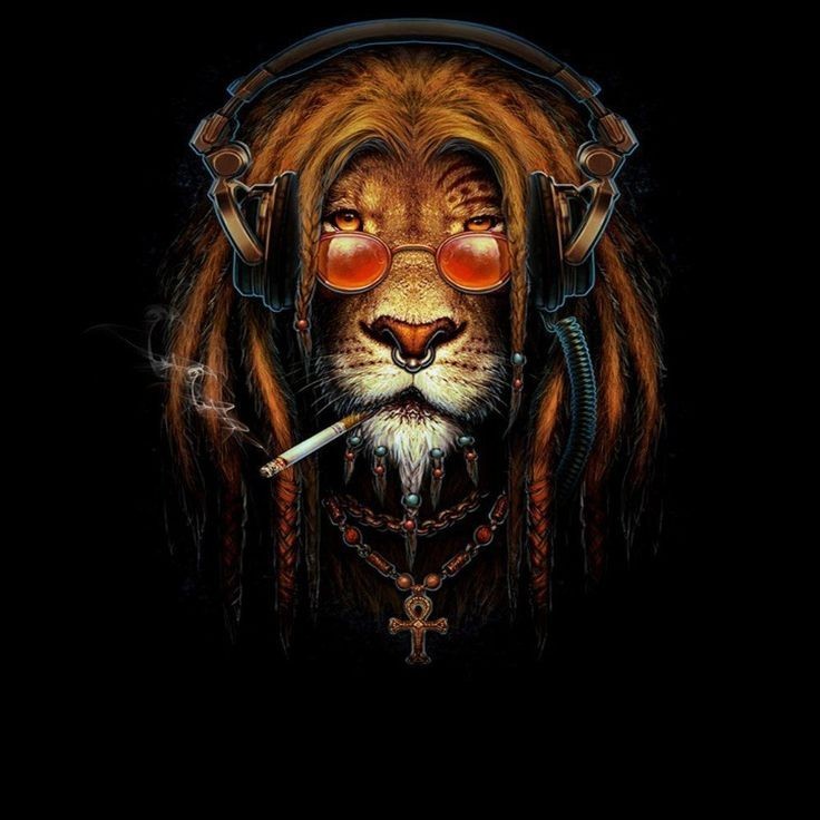 Create meme: rasta lev, a lion with a cigar, toto rastaboishan
