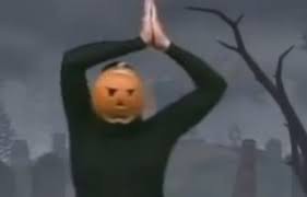 Create meme: meme with pumpkin on head, pumpkin dance, no Hu I am the pumpkin meme