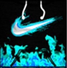 Create meme: Nike on black background