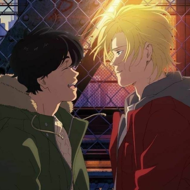 Create meme: banana fish, eiji banana fish, ash links