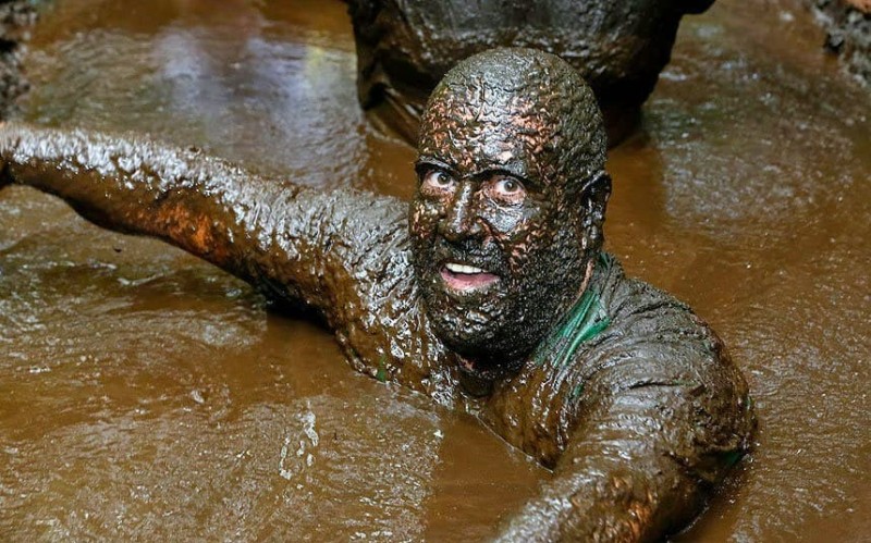 Create meme: dirt, the man in the mud, face in the mud 