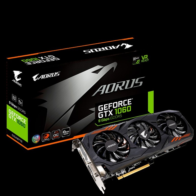 Создать мем: gtx 1060 6 гб, gigabyte aorus geforce gtx 1060 xtreme edition 6gb, geforce 1060 6gb