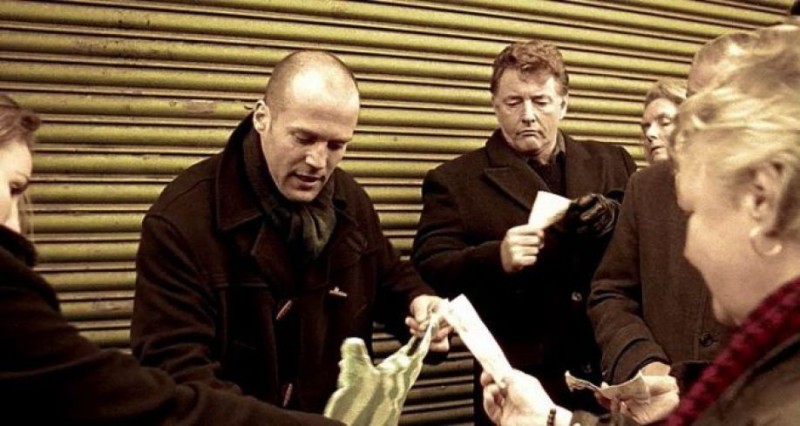 Create meme: cards, money, two barrels, statham cards money two barrels, guy Ritchie 