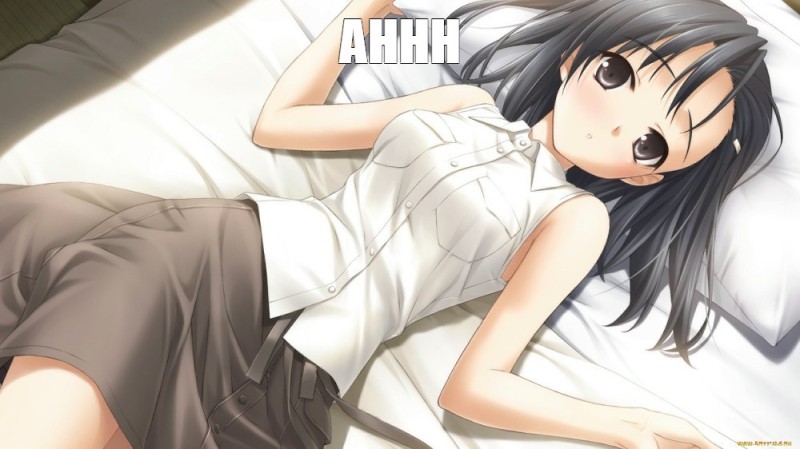 Create meme: anime girl lying on her back, anime, anime yosuga no sora