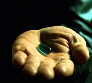 Create meme: Morpheus pills, red pill, blue pill