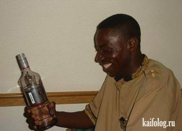 Create meme: a negro with vodka, Negro , drunk negro