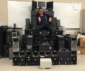 Create meme: throne, at work, equipment