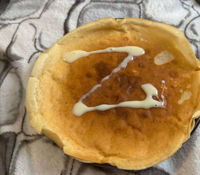 Create meme: pancakes on milk, breakfast pancakes, for Breakfast