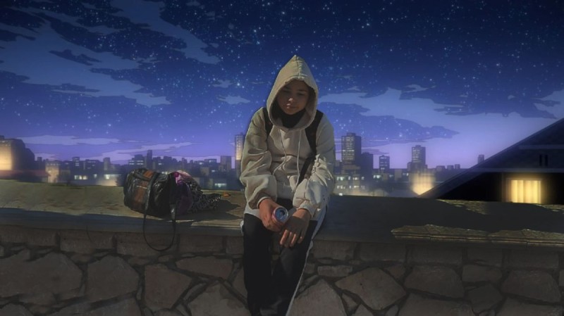 Create meme: anime background yokohama street, night city background, night city anime background