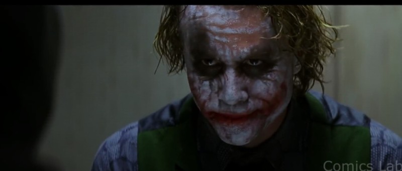 Create meme: The dark knight interrogating the joker, heath ledger joker, Ledger Joker