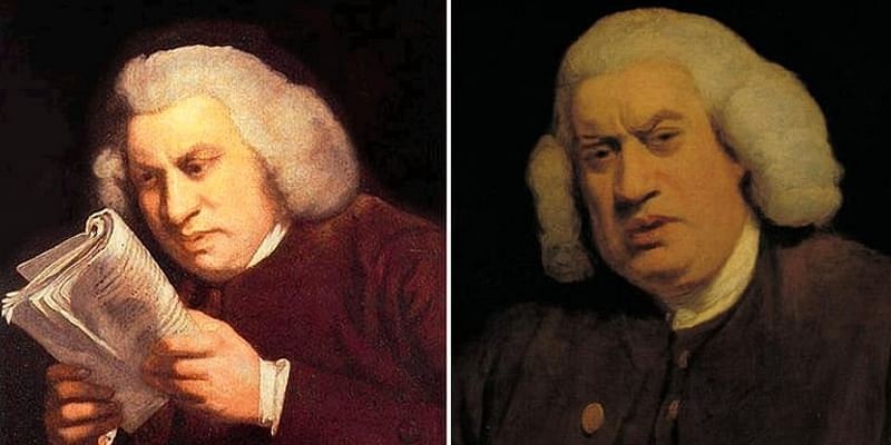 Create meme: samuel johnson by joshua reynolds, Samuel Johnson is a British poet, Samuel johnson