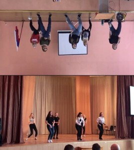 Create meme: zero gravity in nature, school of the arts, open day at Dzerzhinsky's teachers College
