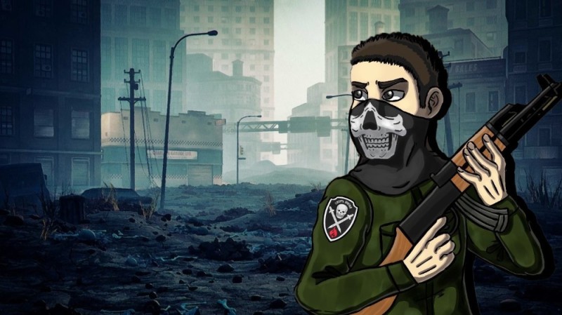 Create meme: The abandoned city of the zombie apocalypse, ruined city background, sierra 7 - tactical shooter