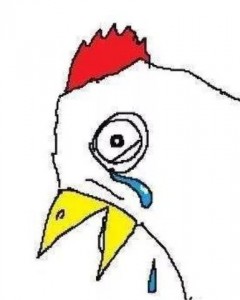 Create meme: drawings, meme, chicken