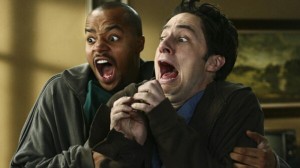 Create meme: clinic series JD and Turk scared, fright, frightened