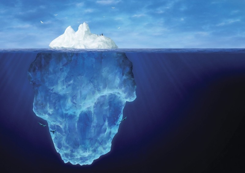 Create meme: the tip of the iceberg, iceberg , iceberg in the ocean