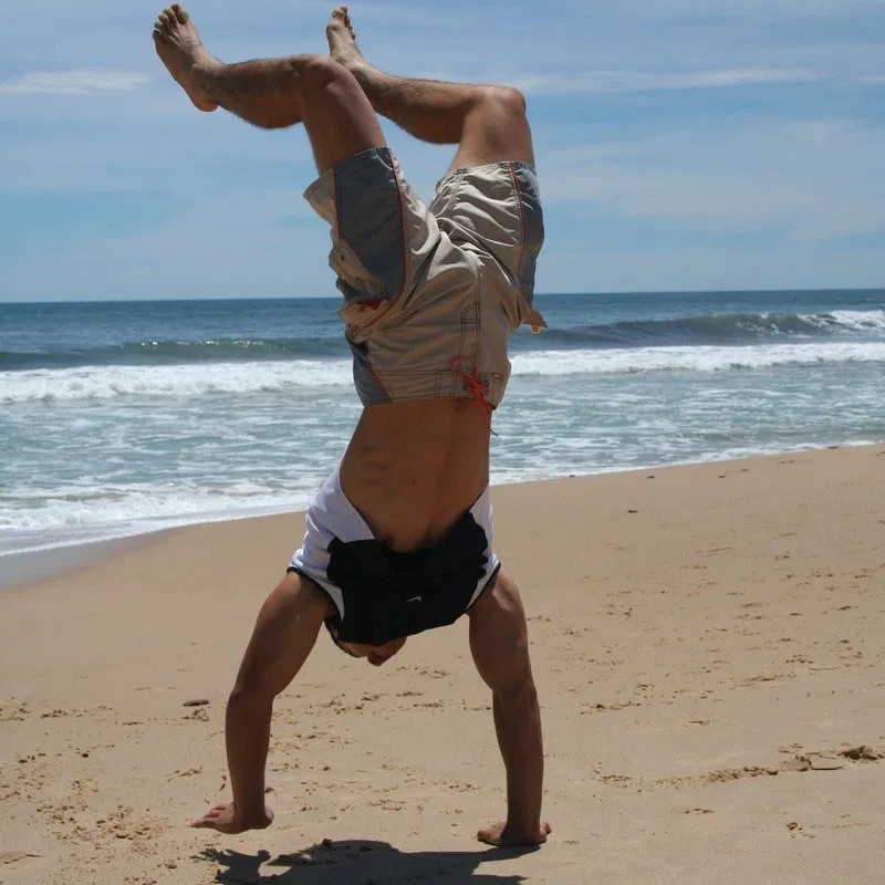 Create meme: handstand , guy , flip it