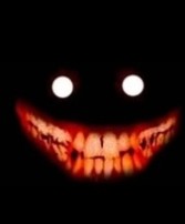 Create meme: scp 087 b , a scary smile in the dark, scp 087