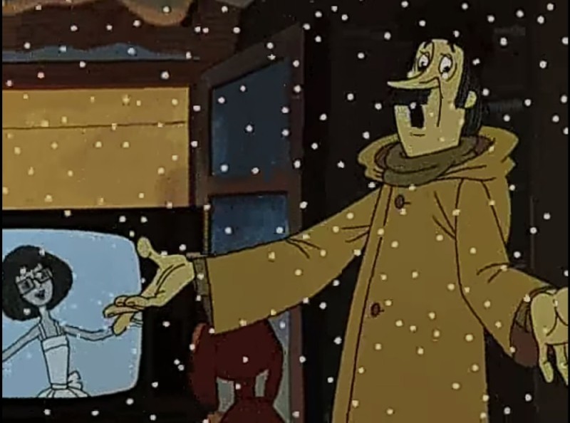 Создать мем: зима в простоквашино (1984) — анимационный, короткометражный, hd, зима в простоквашино, вашу маму и там и тут