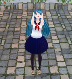 Создать мем: izumi konata, cirno, mmd