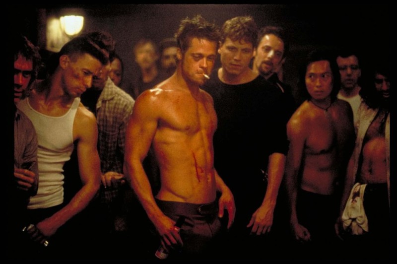 Create meme: fight club Tyler Durden, Tyler durden, Brad Pitt fighting