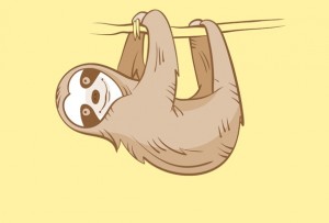 Создать мем: ленивец смайл, ленивец стилизованный, рисунок ленивца