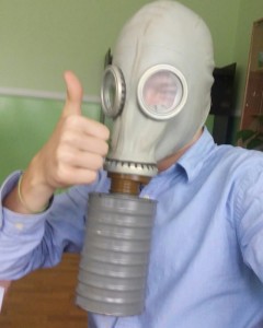 Create meme: szkoleniu in a gas mask, gas mask, gas mask GP-5