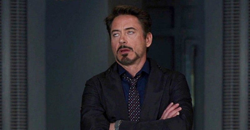 Create meme: Robert Downey meme, Tony stark rolls his eyes, Robert Downey Jr rolls eyes