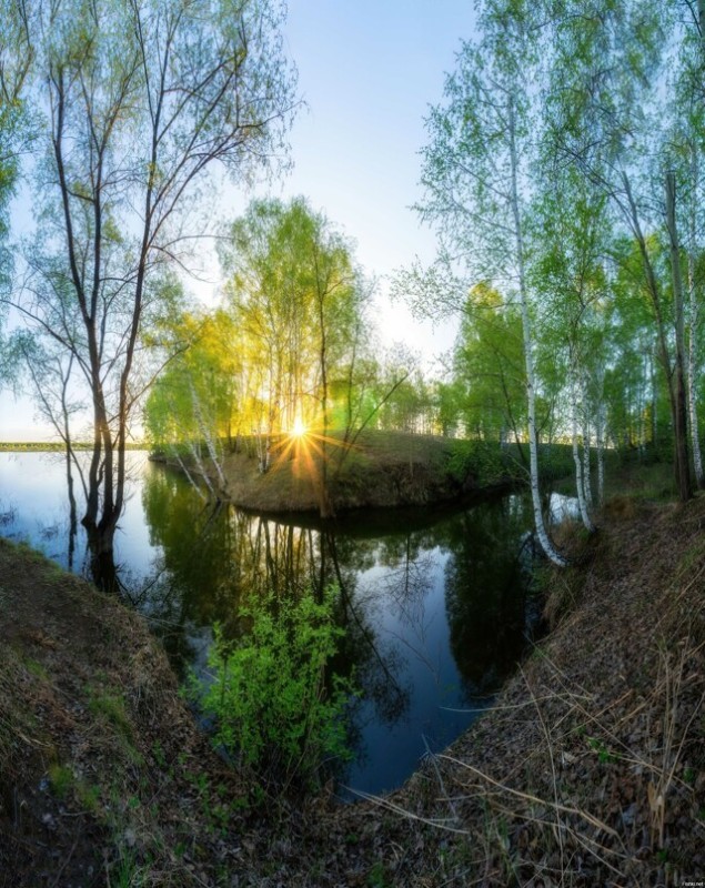 Создать мем: речка, осень, пейзаж