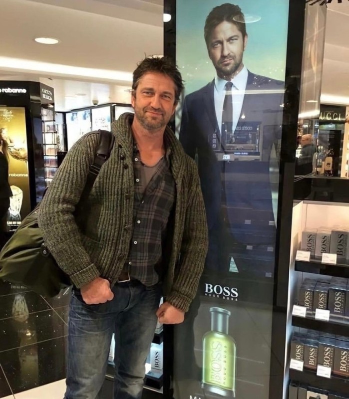 Create meme: Gerard Butler , hugo boss bottled, samusev