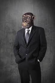 Create meme: the monkey suit, the man with the monkey