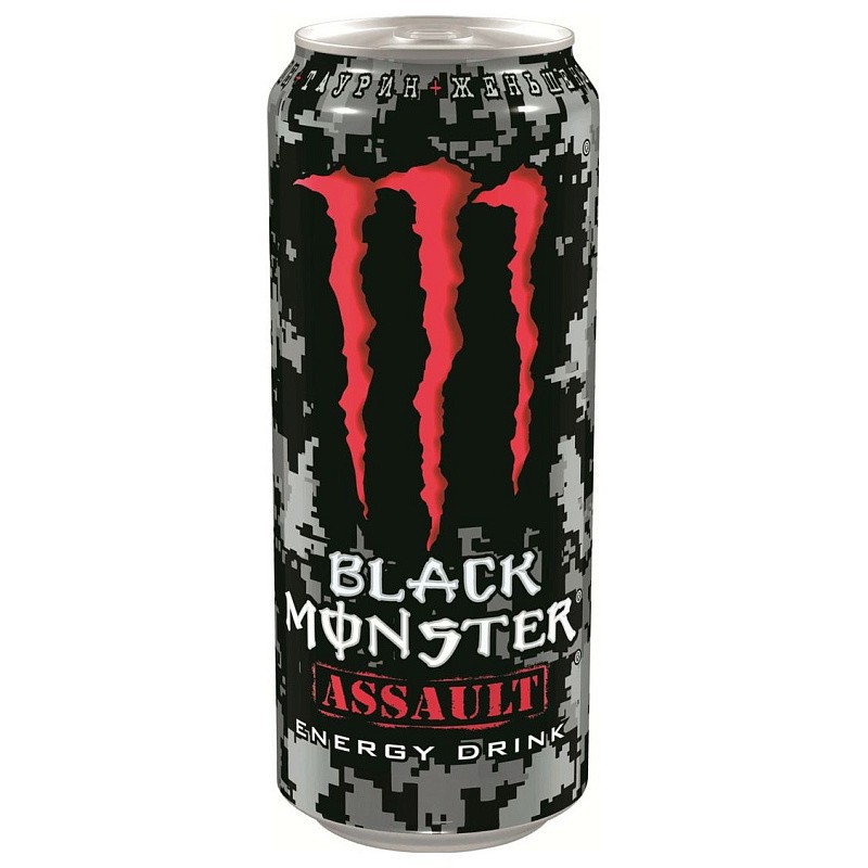 Monster assault вкус. Энергетик Блэк Монстер. Энергетический напиток Assault "Black Monster". Энергетик Блэк Энерджи. Блэк монстр Энергетик вкусы.